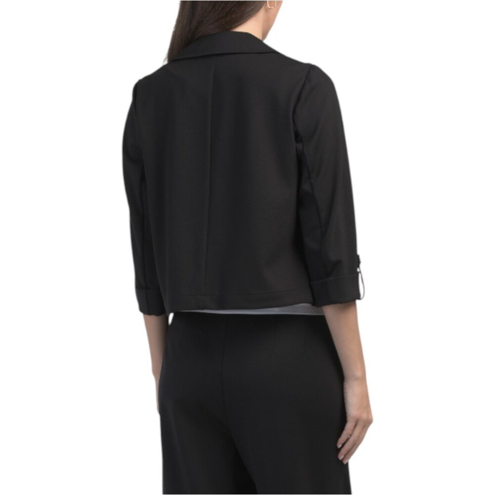 ANNE KLEIN Petite Bedford Stretch Drapey Trench Jacket - Picture 2 of 4